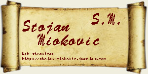 Stojan Mioković vizit kartica